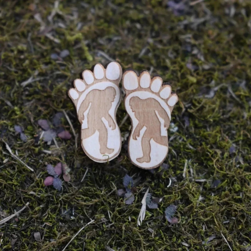 Custom Mountain Squatch Bigfoot Earring Earring Big Foot