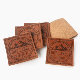 Hot Stamping Parches Custom Logo Embossed Genuine Real Leather Labels Patches for Jeans and Bags