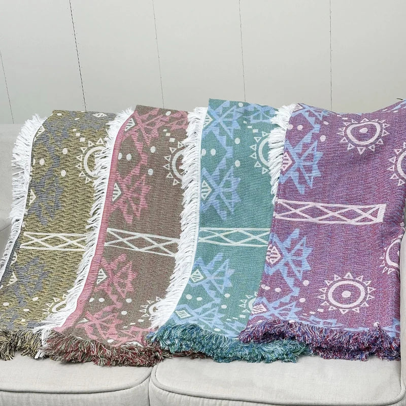 Wholesale Woven Throw Blanket Boho Shawls and Blankets