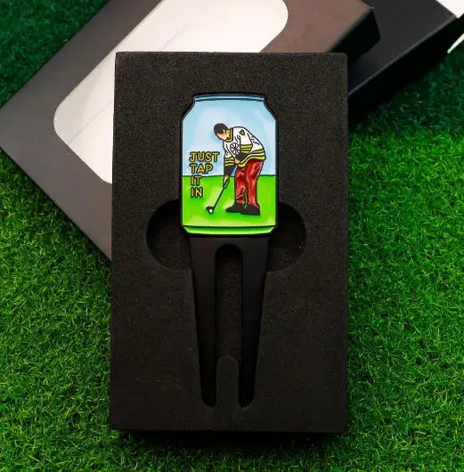 Ready to Ship Black Golf Divot Repair Tool with Double-Sided Logo Gift Set