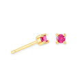 Mini 925 Sterling Silver Claw Setting Colorful 12 Birthstone Zircon Stud Earrings for Women Jewelry