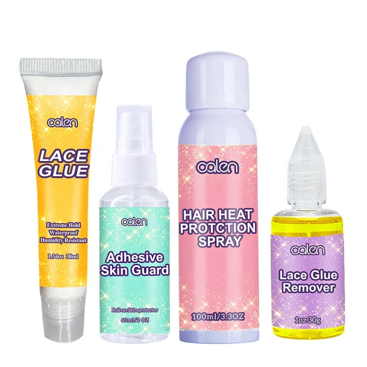 Private Label Waterproof Lace Glue and Skin Guard Glue Remover Natural Wig Kit