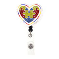 Office Supply Badge Holder Autism Awareness Retractable Sparkles Badge Reel Accessories