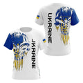 Fitspi Ukraine Men's T-shirts Flag Shirt 3D Printed O-Neck Oversized Short Sleeves Jersey Fashion Mens Clothing Streetwear