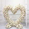 GNW Heart Shape Flower Arch Wedding Floral Supplies Decoration Arrangement pink White Artificial Heart Arch Stage Events