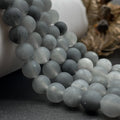 Wholesale Natural Matte Round Gemstone Cloudy Quartz Beaded Loose Beads for Jewelry Making Diy Bracelets Necklaces Earrings