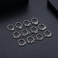 316L Steel Nose Ring Septum Ring Single Silver Black Rose Gold Zircon Children's Engagement Wedding Wholesale Hypoallergenic