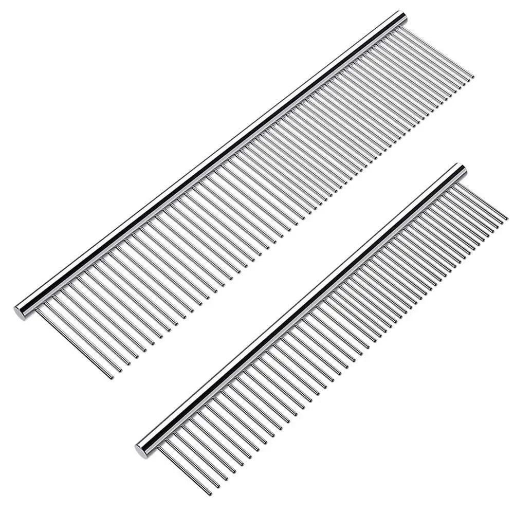 ZMaker Cat Comb for Removing Tangles and Knots Dog Combs with Rounded Ends Stainless Steel Teeth for Grooming