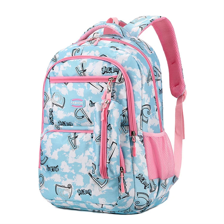 Custom Prinary Wholesale Vintage Teenage Trending Shoulder School Bag Black