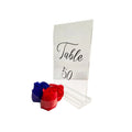 QR Code Table Tent With Acrylic Base Table Number Clear Menu Holder High Transparent Customized
