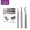 Startnow Carbide Tungsten Steel Milling Cutter for Aluminum One Flute Spiral End Mill Engraving Bit CNC Tool Router Bits