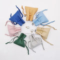 Custom Logo Printed Drawstring Microfiber Jewelry Bag Small Velvet Gift Jewelry Pouch
