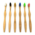 Wholesale Nature Eco Friendly Soft Bamboo Charcoal Toothbrush With Customized Engraving Logo Tooth Brush Cleaning Brush