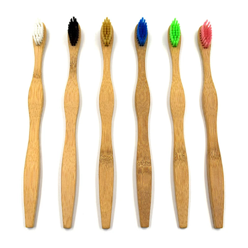 Wholesale Nature Eco Friendly Soft Bamboo Charcoal Toothbrush With Customized Engraving Logo Tooth Brush Cleaning Brush