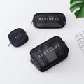 Promotional Gift clear Nylon Mesh Toiletry Bags for Women Portable Outdoor Nylon Black Mesh Toiletry Wash Bag Gift Eco