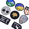 Fashion Round Embroidered Patch Clothing Custom Design OEM Sew on Iron on Hat Badges Patches