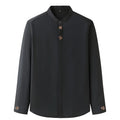 2023 Large Size Men's Long-sleeved Shirt Spring and Autumn New Fat Man Fat Brother Loose Casual Shirt