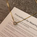 Chris April Fashion Jewelry PVD Gold Plated 316L Stainless Steel Zircon Pendant Necklace for Women