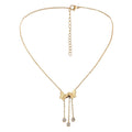 French Stainless Steel butterfly Tassel Pendant Necklace Luxury Accessories Jewelry Necklace