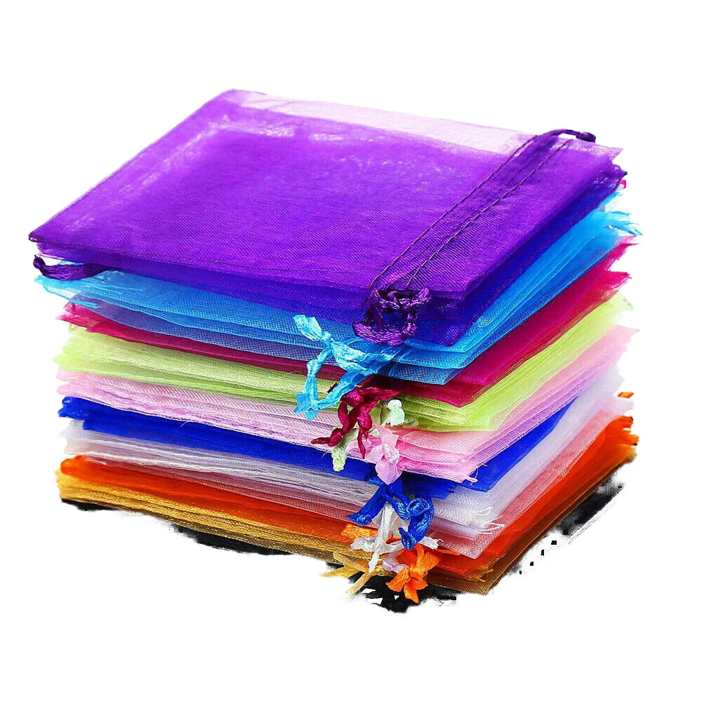 MU Custom White Organza Gift Bags for Weddings Jewelry Packaging & Promotions Premium Cloth Pouches Gift Bag Valentine's Day