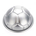 2 Pcs Kitchen Baking Tools  DIY 3D Football Shape Bath Bomb Cake Mold Aluminum Ball Sphere Non-toxic Cake Chocolate Pan Mold
