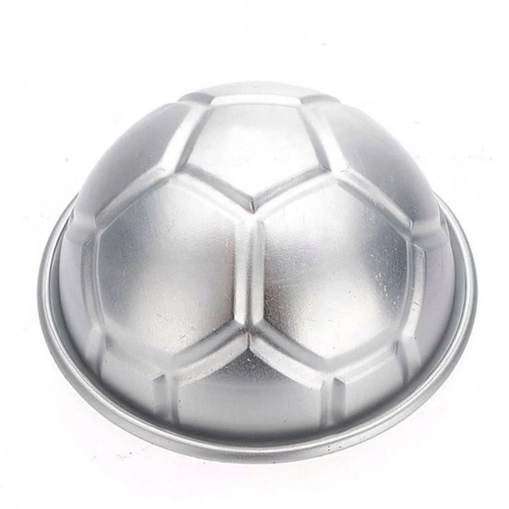 2 Pcs Kitchen Baking Tools  DIY 3D Football Shape Bath Bomb Cake Mold Aluminum Ball Sphere Non-toxic Cake Chocolate Pan Mold