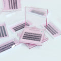 Mixed DIY Eyelash d Curl Segmented Large Box Custom logo Packaging Pre-glued Self Adhesive Cluster Lashes