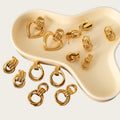 Women Jewelry Stainless Steel 18k Gold Multi Interlocking Circle Stud Earrings