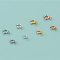 Wholesale Real Pure Solid 925 Silver Spring Clasp Rose Gold Plated 5mm 6mm Metal Cord Ends Clasp for Jewelry Chain Findings