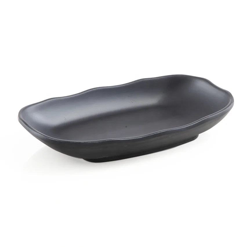 Wholesale Restaurant Melamine Dinnerware 10 Inch Black Matte Dinner Plate