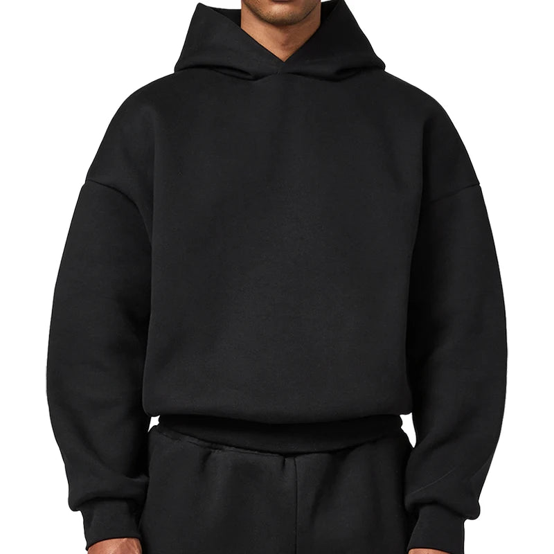 Oem Custom logo Unisex Plain Oversized 100% Cotton Heavyweight Hoodie Thick Heavy Weight Men French Terry 500 Gsm Hoodie Blank