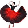 Exquisite Gradient Color 540-720 Degree Oriental Belly Dance Performance Practice Circle Half Skirt for Women Ballroom Dance