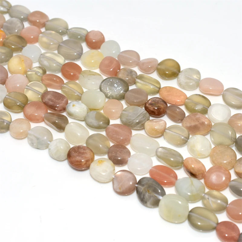 Wholesale 8*10mm Natural Mixed Moon Stone Loose Gemstone Beads For DIY Jewelry