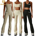 Manufacturer Wholesale Fitness Yoga Wear OEM Blank Tracksuits Women Sport Crop Top Scrunch Butt Yoga Pants Gym Sets for Women
