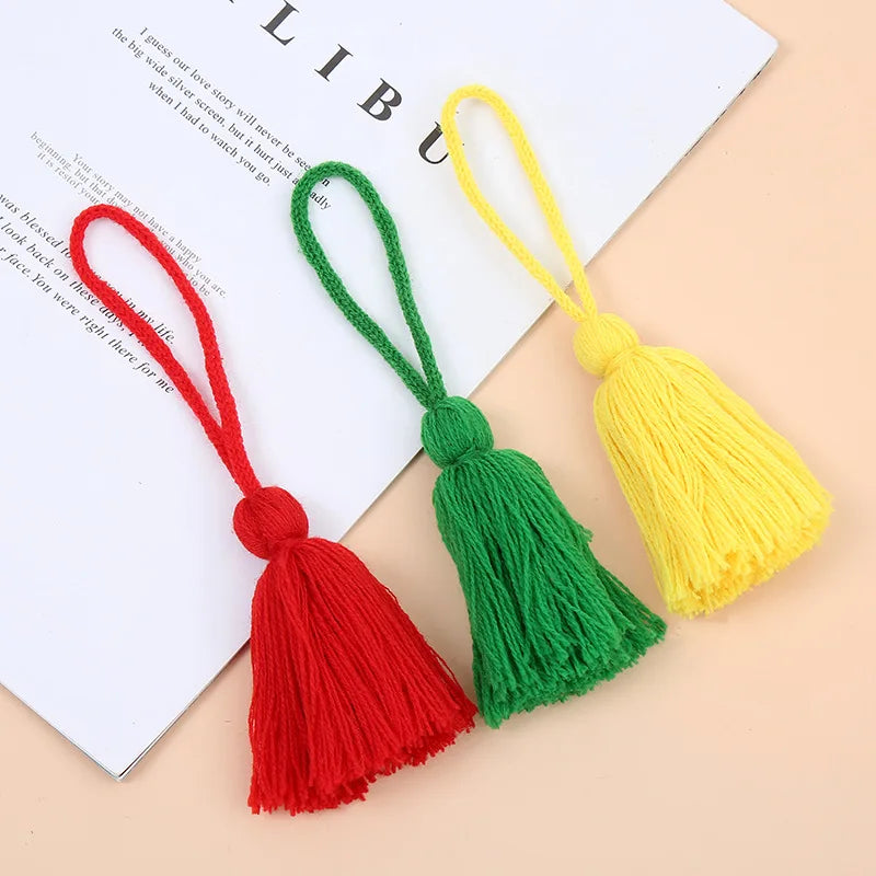 Wholesale 8cm Decorative Cotton Tassel Fringe in Various Colors for Jewelry Findings & Components