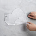 Hot Sale Plastic Wall Shelf  Cloud Shape Transparent Wall Mounted Shelf for Bathroom Home Decor