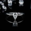 Abiding Jewelry Wholesale Gold and Solid Silver Jewellery Custom Engagement Pear Shape Moissanite Rings