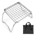 Mini Stainless Steel Grill Folding Stove Stand Barbecue Grill Camping Pot Holder BBQ Net Ultralight Firewood Bracket Rack BBQ Wi