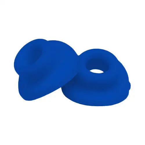 Blue Pair of Air Chamber Valve Caps Rubber Product