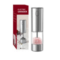 Conical Ceramic Burr Button Control Automatic Charging Electric Salt Pepper Mill With LED Indicator