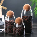 Custom Logo 500ml 800ml 1200ml Glass Food Jars with Cork Lid Durable and Stylish Storage Containers