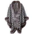 Fur Shawl New Design Sleeve Women Fox Fur Shawl Outerwear Natural Fur Jacket for Ladies