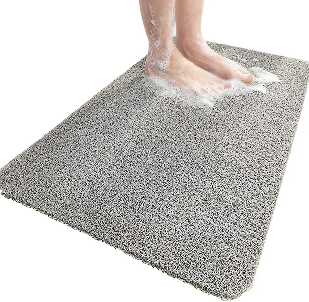 Factory Price  Loofah  Shower Mat Anti slip  Anti-fatigue Waterproof Antislip  Elastic Soft  Pvc Mesh Non Slip   Bath  Mats