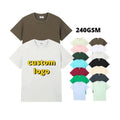 High Quality 240gsm Heavyweight Blank Plain Breathable T Shirt O-Neck Oversized Sports T-shirt for Men and Women