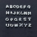 Fashion Jewelry 925 Sterling Silver Charms Name Initial 26 Alphabet A-Z Letter Pendant for Necklaces