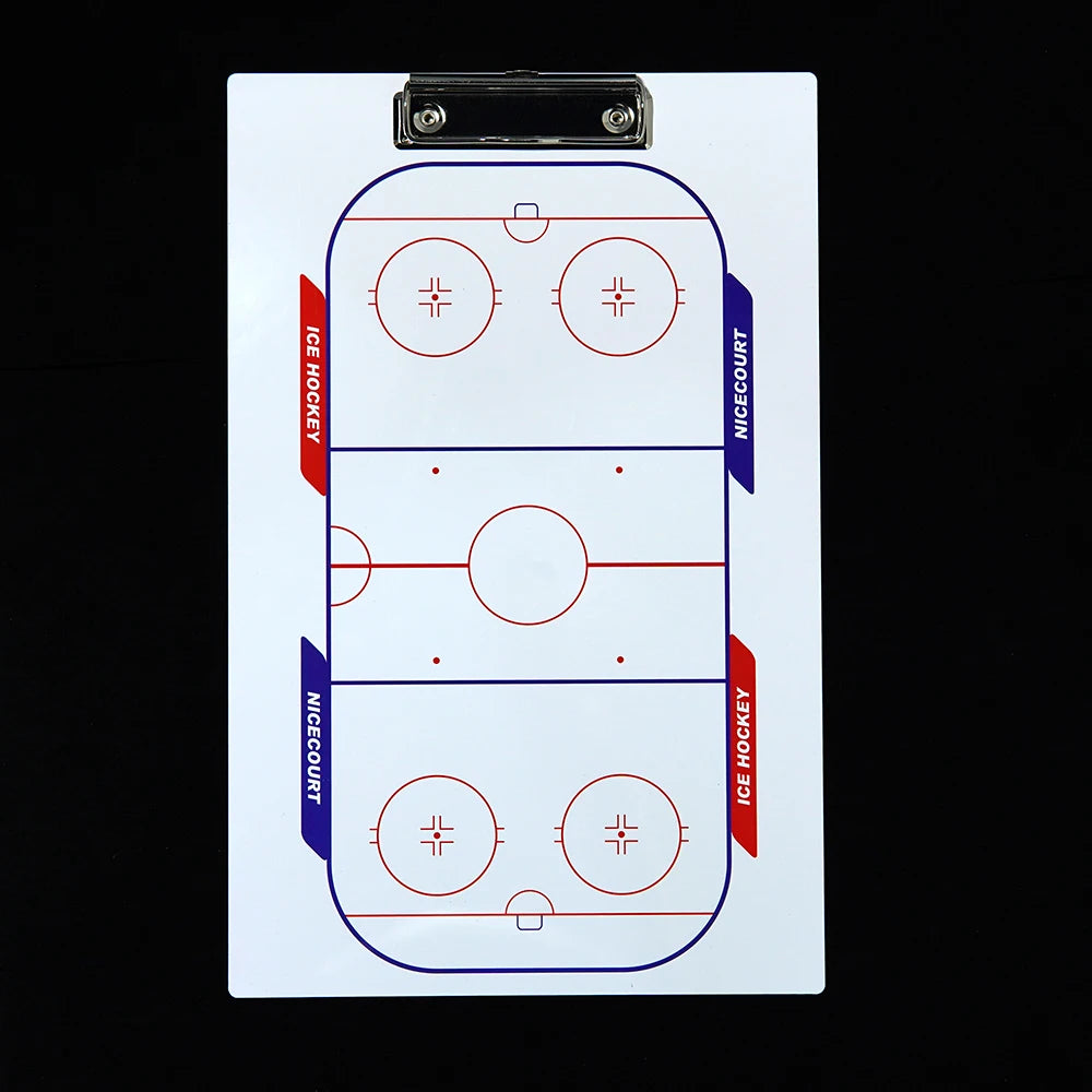 Custom Ice Hockey Training Magnetic Coach Board Clipboards 4-Color UV/Silk Screen Printed Custom Color Plastic Dry Erase