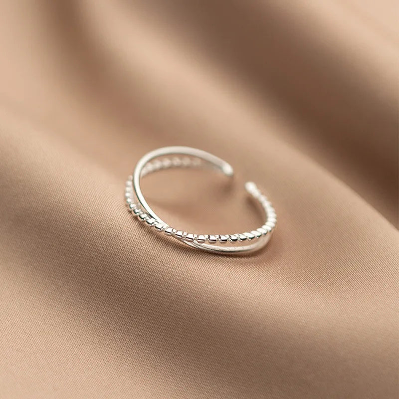 Fashion S925 Silver Rings Elegant Open Silver Ring Minimalist Ring Jewelry for Women