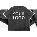 Top Quality Heavy Cotton T-shirt Oversized Retro Mineral Wash Tshirt Acid Wash Relaxed Vintage Blank Men Print Pattern Knitted