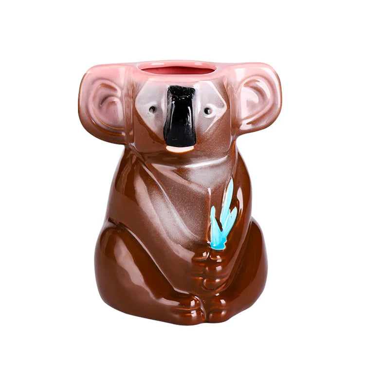Online Popular Australia Cocktail Cup Lovable Koala TIKI Mug Bar Decor Accessories for Beach Party Oceania Drink Glass