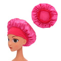 Kids Satin Solid Color Sleeping Hat Night Sleep Cap Cute Bow Elastic Hair Care Bonnet Nightcap Bonnet Turban Headwear